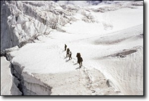 Ascending Nun Kun Ice Plateau